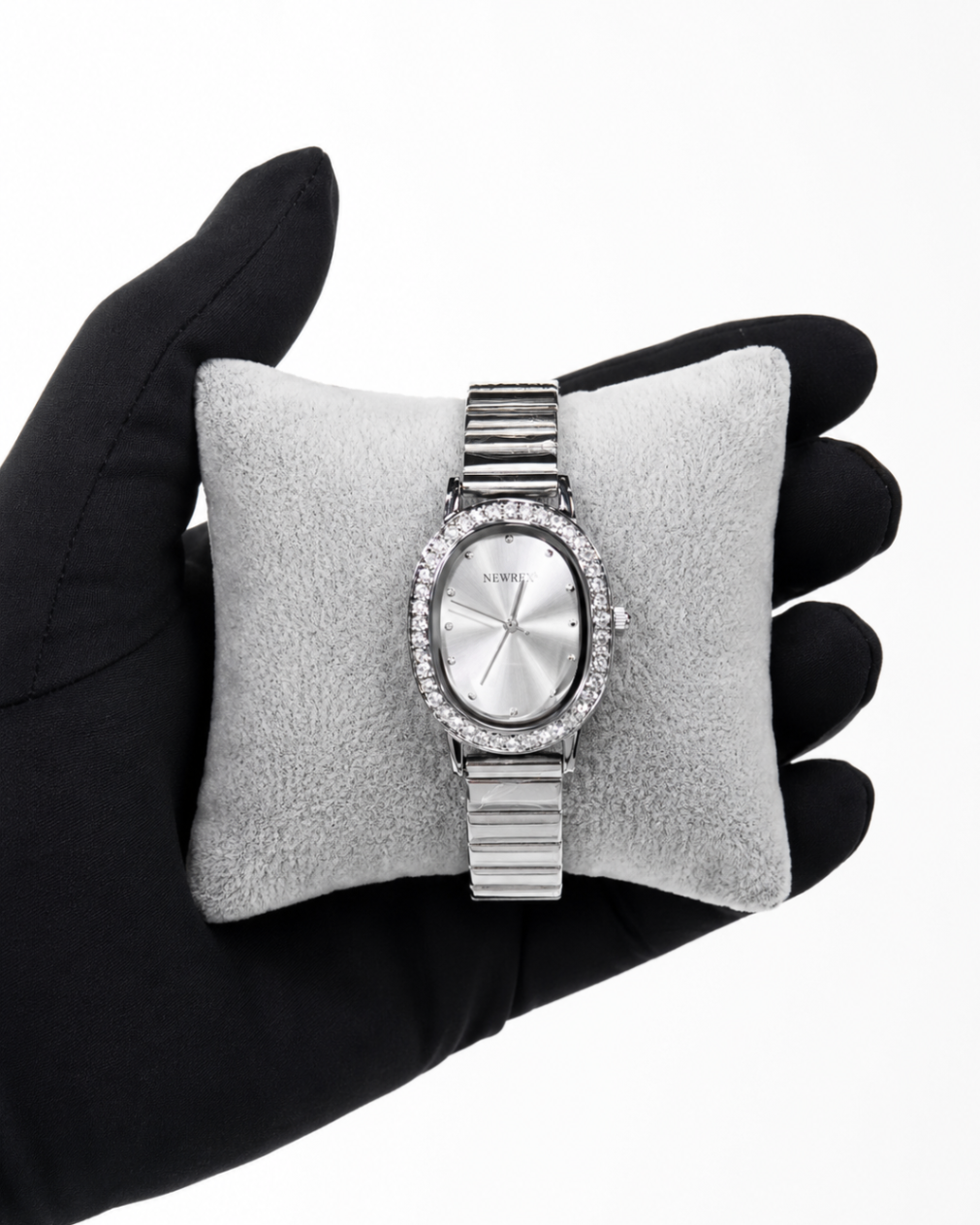 Relógio Réplica Feminino - Estilo Newrex Crystal Oval