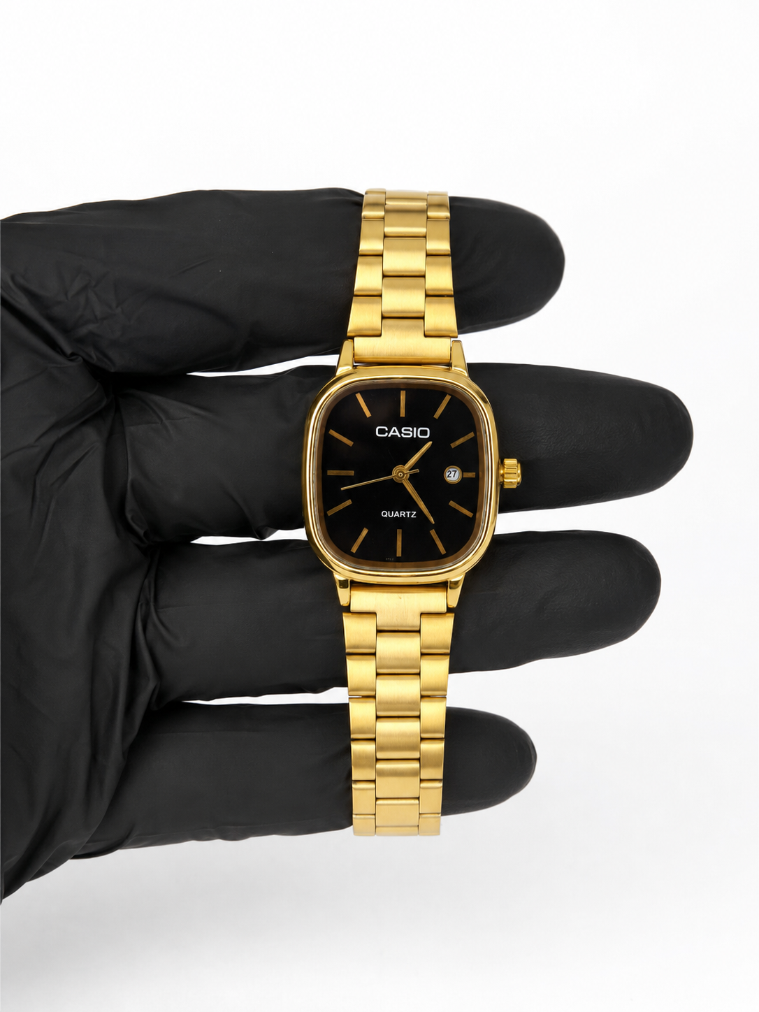 Relógio Casio Dourado com Mostrador Bicolor