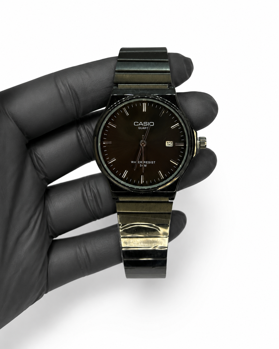 Relógio Casio Preto Minimalista com Calendário