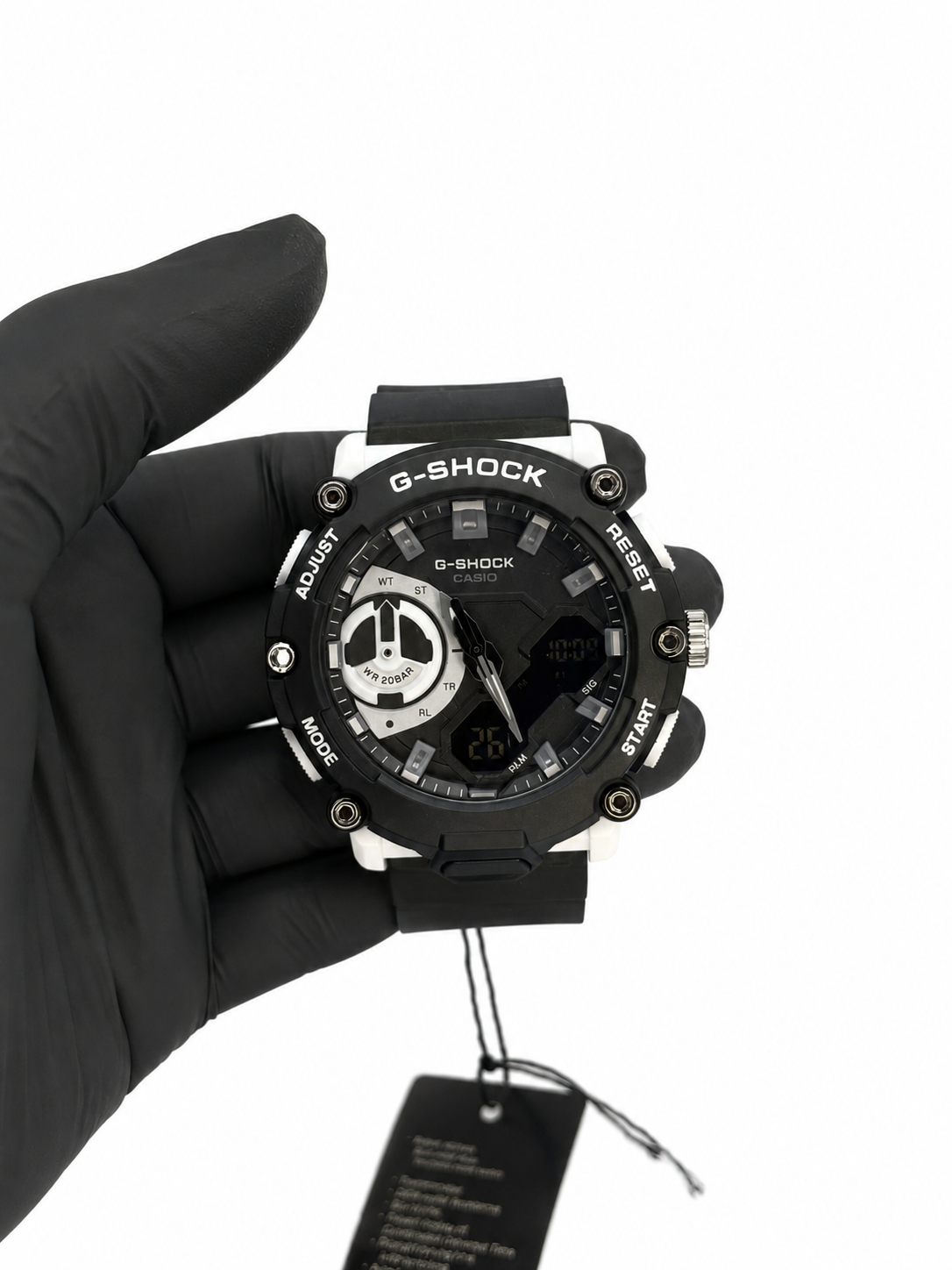 G-Shock Preto com Detalhes Brancos