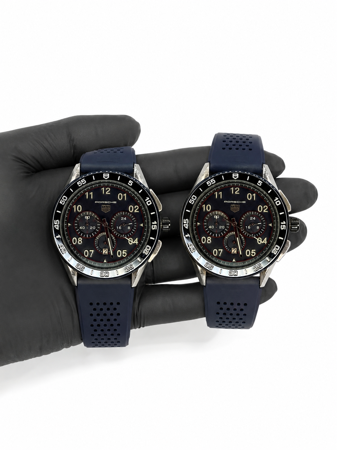 Relógio Estilo Porsche Chronograph Azul-Marinho