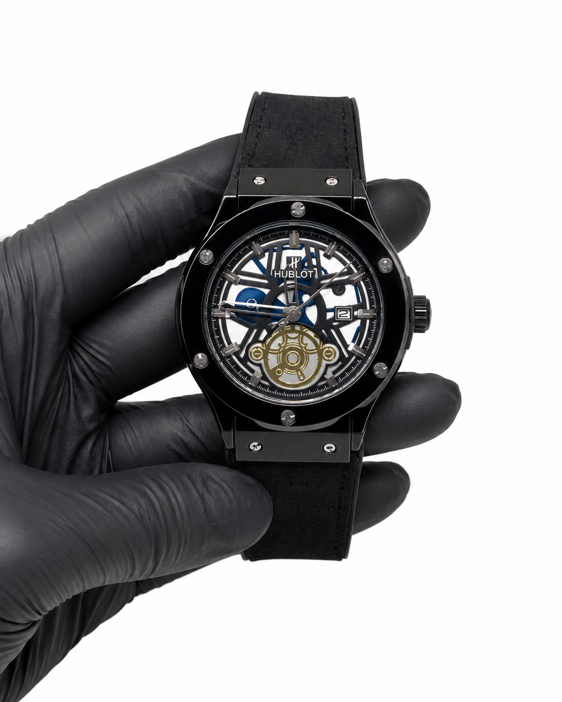 Relógio Feminino Skeleton All Black – 1ª Linha