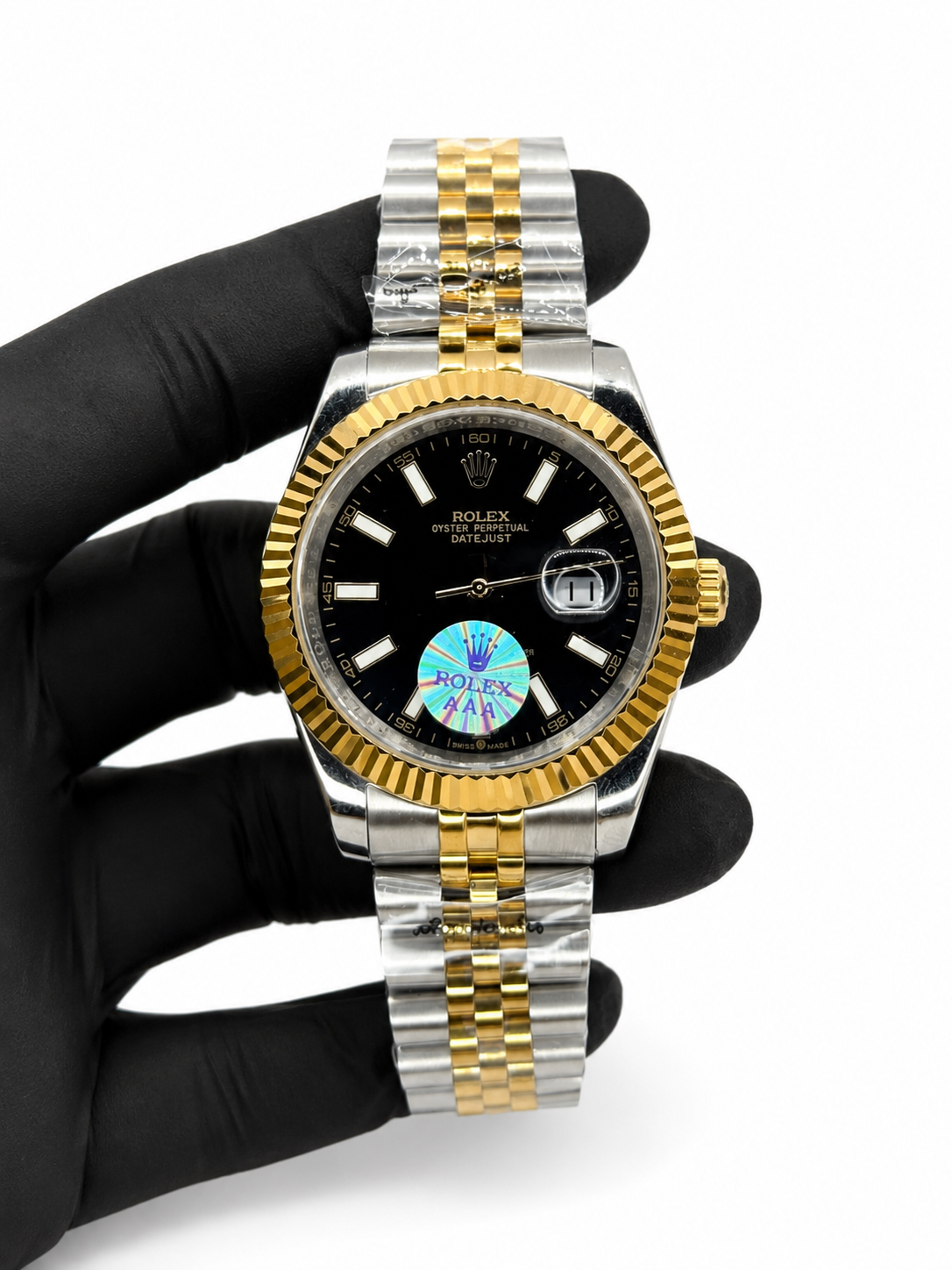 Rolex Datejust Bicolor Mostrador Preto
