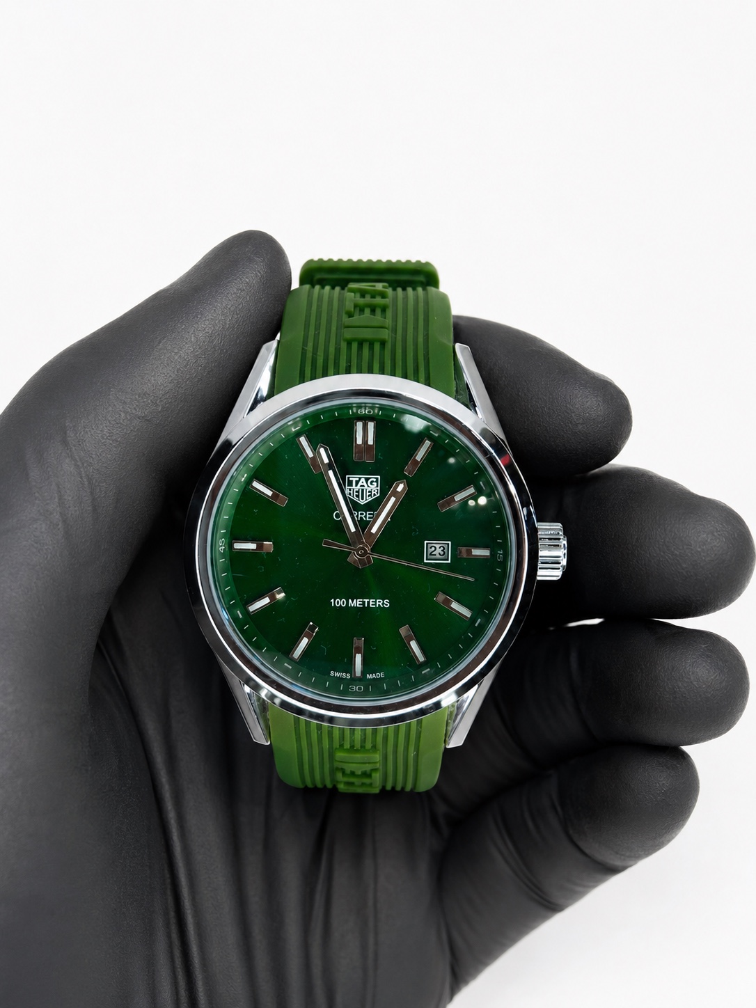 TAG Heuer Carrera Verde com Pulseira de Borracha