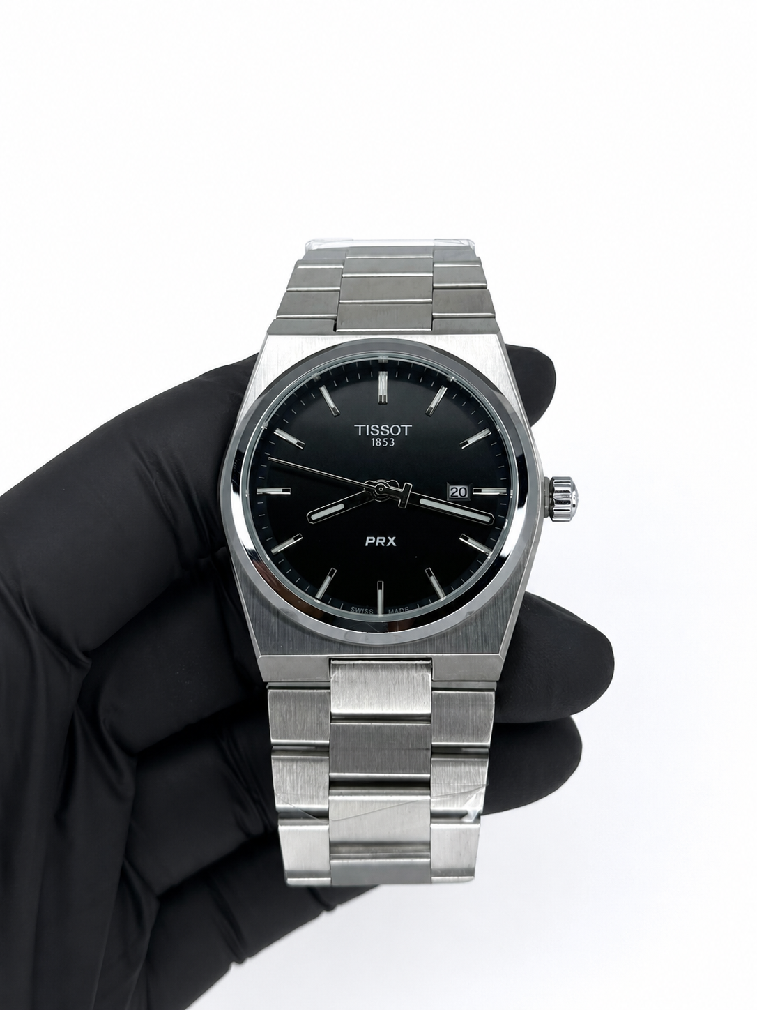 Tissot PRX Preto com Pulseira de Aço