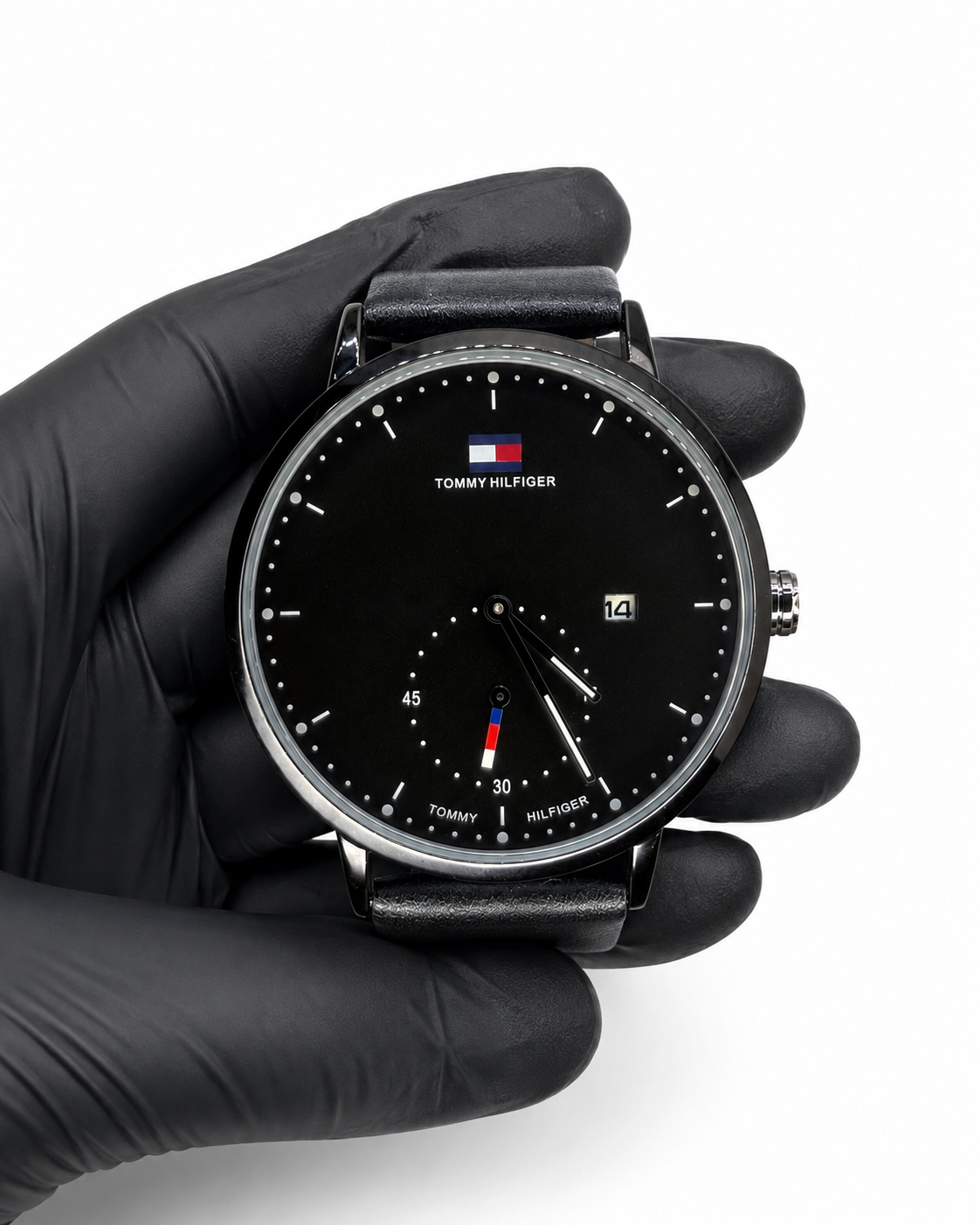 Relógio Tommy Hilfiger Preto com Pulseira de Couro
