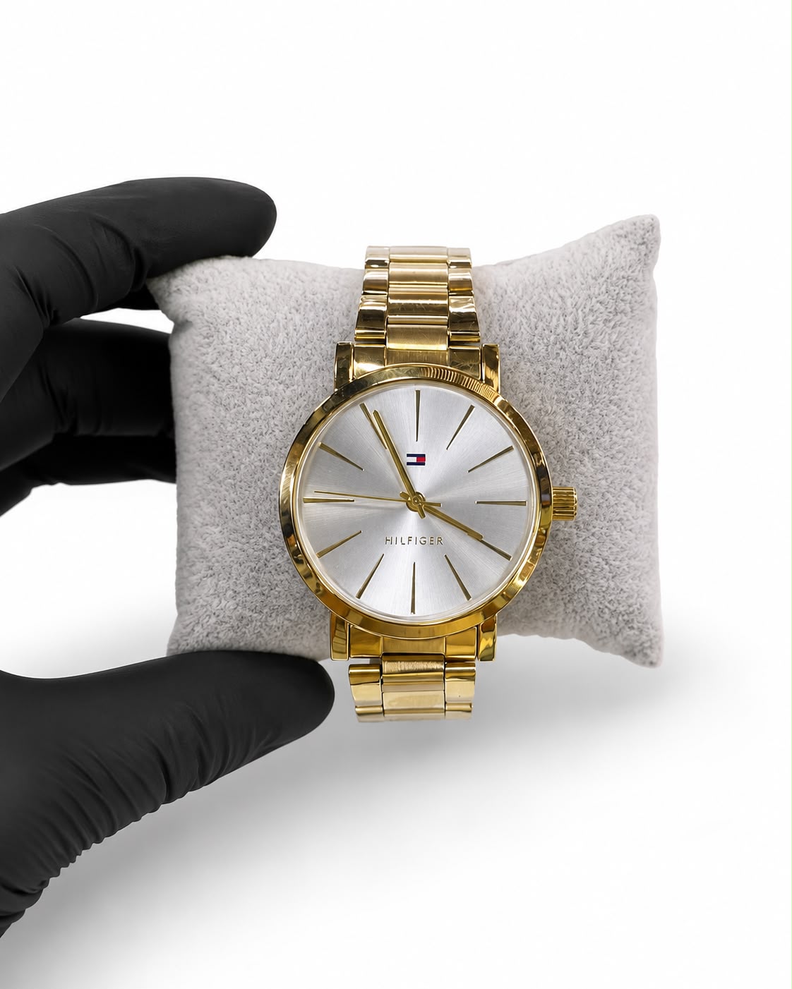 Relógio Tommy Hilfiger Dourado com Mostrador Prata